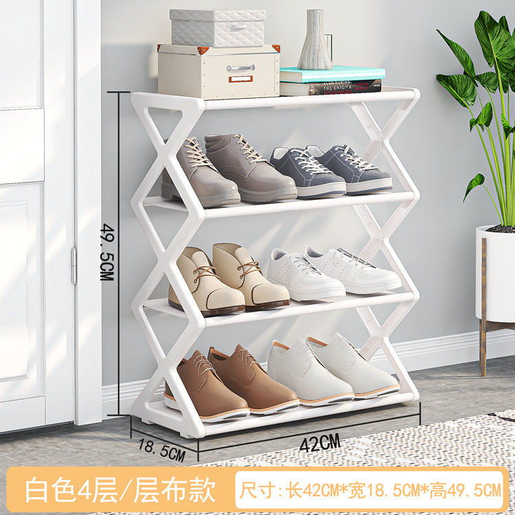 X-Type Multi-Functional Shoe Rack With Two Layers