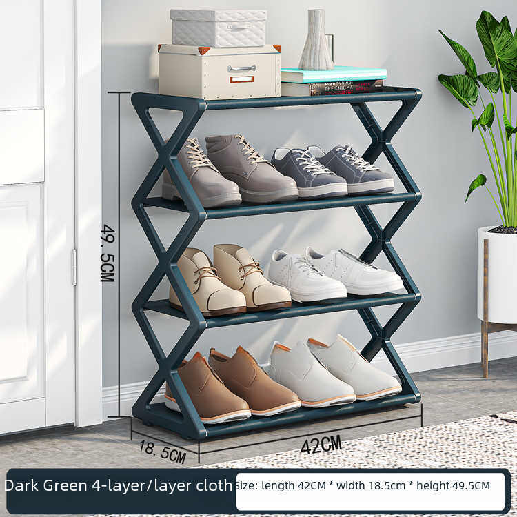 X-Type Multi-Functional Shoe Rack With Two Layers