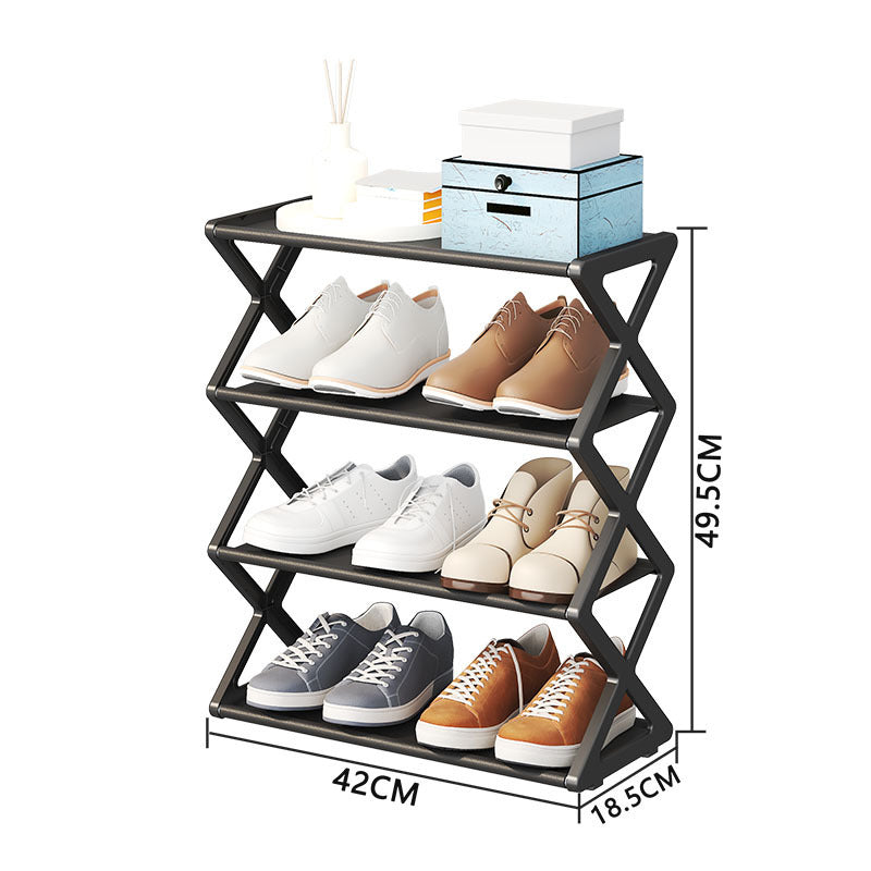 X-Type Multi-Functional Shoe Rack With Two Layers