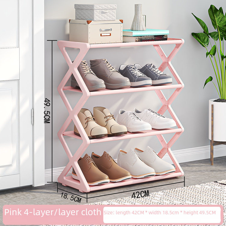 X-Type Multi-Functional Shoe Rack With Two Layers
