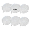 6 Pcs Silicone Stretch Lids Reusable and Durable Silicone Container Covers for Food Storage Expandable Bowl Covers Dishwasher & Freezer Safe (4.53in)